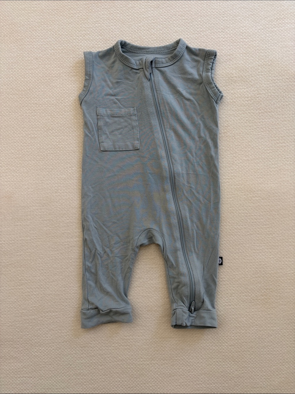 Kyte BABY Sleeveless Romper in Fog